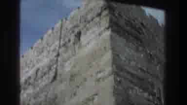 Jerusalem Israel (1976): A Very Tall Retaining Wall Separating One Side From