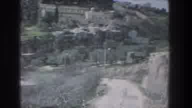 Jerusalem Israel (1976): Window View Brick Stone Ancient Pretty Lawn Landscape