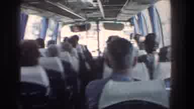 Jerusalem Israel (1976): Adult Men And Women Calmly Seated During A Bumpy Bus Ride