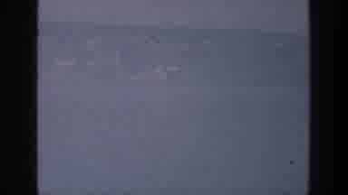Sea of Galilee Israel (1976): Old Camera Recording Of Far Away Mountains And Then