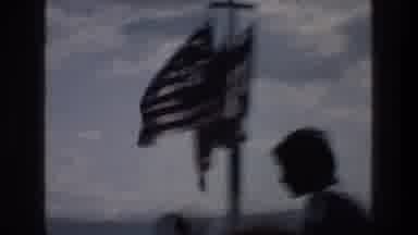 Sea of Galilee Israel (1976): Two Young Men Stand Next To A Flagpole Flying Three