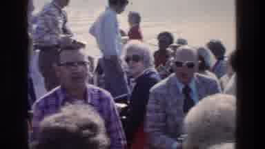 Sea of Galilee Israel (1976): Several People Are Waiting To Start A Boat Trip