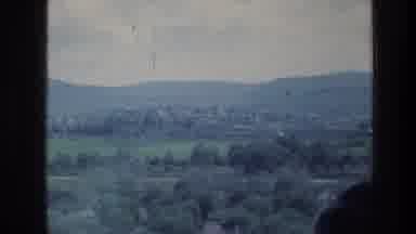 Wailing Wall Jerusalem Israel (1976): View Of Hills And Green Trees On A Cloudy