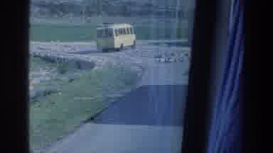 Wailing Wall Jerusalem Israel (1976): A Small School Bus Is Turning Down The