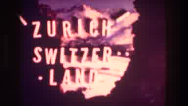 ZURICH SWITZERLAND-1976: Zurich Switzerland Ad On Dated Film