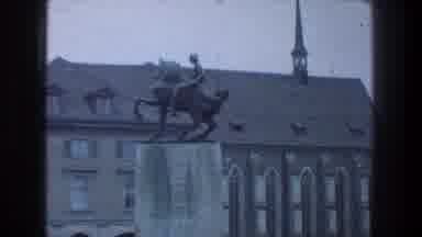 ZURICH SWITZERLAND-1976: Equestrian Statue And City Views From A Tour