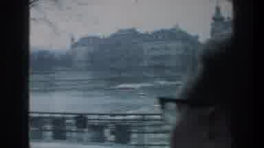 ZURICH SWITZERLAND-1976: Passenger View From Moving Vehicle On Misty Day