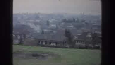 ZURICH SWITZERLAND-1976: Old Color Film Portraying Business Men Viewing A Town