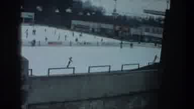 Zurich Switzerland (1976): People Skiing In A Cold And Frozen Plain Snowy Weather