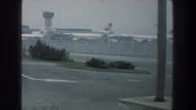 ZURICH SWITZERLAND-1976: Video Recording Of Airplanes In An Airport
