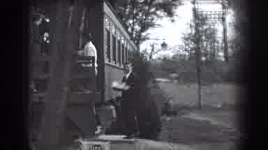 Reading Pennsylvania (1938): Two Men Bringing A Cake To The House Where A Garden