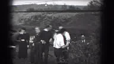 Reading Pennsylvania (1938): People Gathered Around For An Outdoor BBQ
