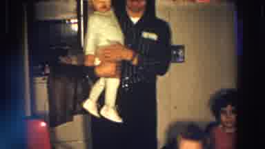 Aliquippa Pennsylvania-1958: Man Putting Baby On The Ground