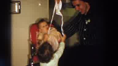 Aliquippa Pennsylvania (1958): Three Children And A Man Teasing One Of The Girls