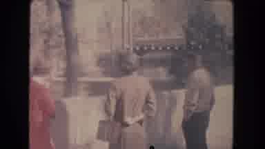 New Mexico-1951: People In Park Watching The Other Side Of The Fence