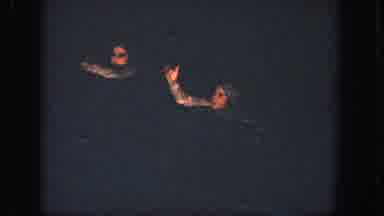Georgia (1951): Two Women Wearing Swim Caps Synchronized Swimming In A Pool