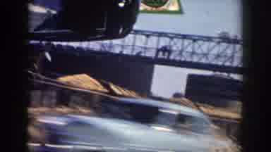 Grand Rapids Michigan (1956): Passing View Of White Tent Structures On A Sunny Day