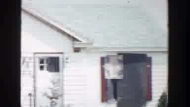 Grand Rapids Michigan (1956): View Of Damage To A White House With Red Trim On A
