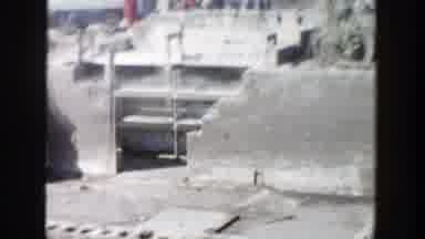 Grand Rapids Michigan (1956): Future Building With Construction Foundation Of