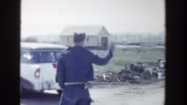 Grand Rapids Michigan (1956): People Parked On The Side Of The Road Directing
