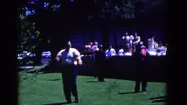 French Lick Indiana (1958): People Are Practicing Playing Catch While The Audience