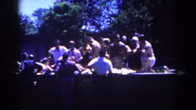 French Lick Indiana (1958): A Group Of Riders Chatting On Horses There Are A