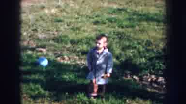 Nebraska (1956): Little Children Mother Yard Car Dog Sixties Ball Grandmother