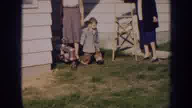 Nebraska (1956): Baby Women Toy Bike Ride Fun Sit Watch Try Yard Smile