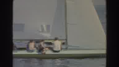 Wisconsin (1966): Four People Riding In White Sailboat On A Bright Sunny Day