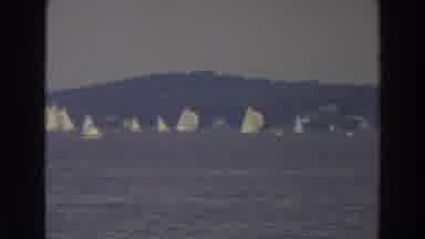 Wisconsin (1966): View Of White Sailboats In Lake Water On A Clear Day