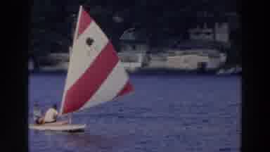 Wisconsin (1966): Beautiful Sailboat Sailing In The Sea With Fresh Air
