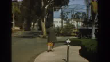 Burbank California (1961): Woman Roaming Through Unoccupied Zoo Walks By Quiet