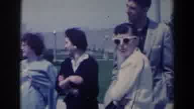 Niagra Falls Canada (1963): Woman Wearing White Sweater And Sunglasses Smiles At