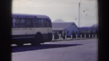 Niagra Falls Canada (1963): Vintage Bus Parked On The Side Of The Road