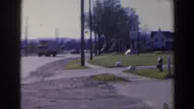 Niagra Falls Canada (1963): View Of Yellow And White Truck Traveling Down Road On