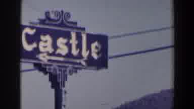 Niagra Falls Canada (1963): A Sign For The Castle With Three Well Dressed Men