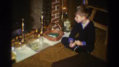 Clarendon Hills Illinois (1969): Child Plays With Tube-Like Object Watching