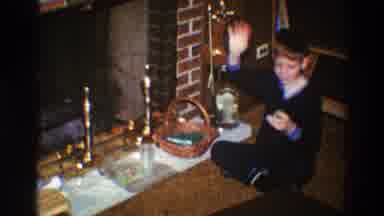 Clarendon Hills Illinois (1969): Cheerful Kid Sitting Waving And Grimacing At