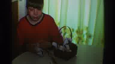 Clarendon Hills Illinois (1969): A Boy Wearing A Red Shirt Opening A Present From