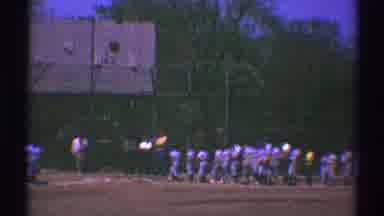 Clarendon Hills Illinois (1969): Many People Gathered In Line In A Field In