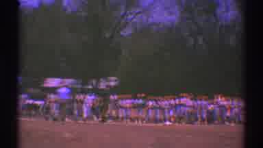 Clarendon Hills Illinois (1969): Long Line Of People And Baseball Team Members