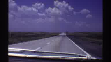 Nebraska (1969): Road By Car In A Old Video With A Beautiful And Unique Sky And