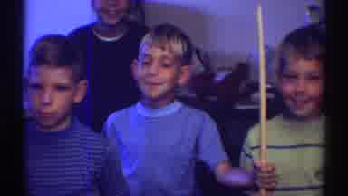 Clarendon Hills Illinois (1969): Children Have Fun Playing Drums At A Children