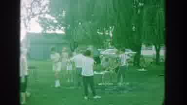 Michigan (1964): Group Of White People Gather Outside Near Trees