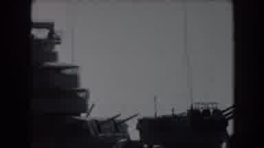 California (1961): View Of Communication Equipment On Grey Ship On A Clear Day