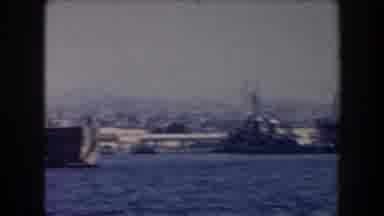 California (1961): Panning View Of Group Of Large Anchored Ships
