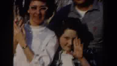 California (1961): Happy Family With A Beautiful Child And A Kitten In Nature