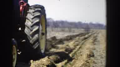 Wisconsin Dells Wisconsin (1954): Tractor Going Over Mud And Making A Road
