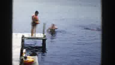 Wisconsin Dells Wisconsin (1954): People Swimming And Diving mm Footage