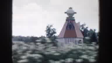 Wisconsin Dells Wisconsin (1954): Moving Car A House Amusement Park Nature Flowers